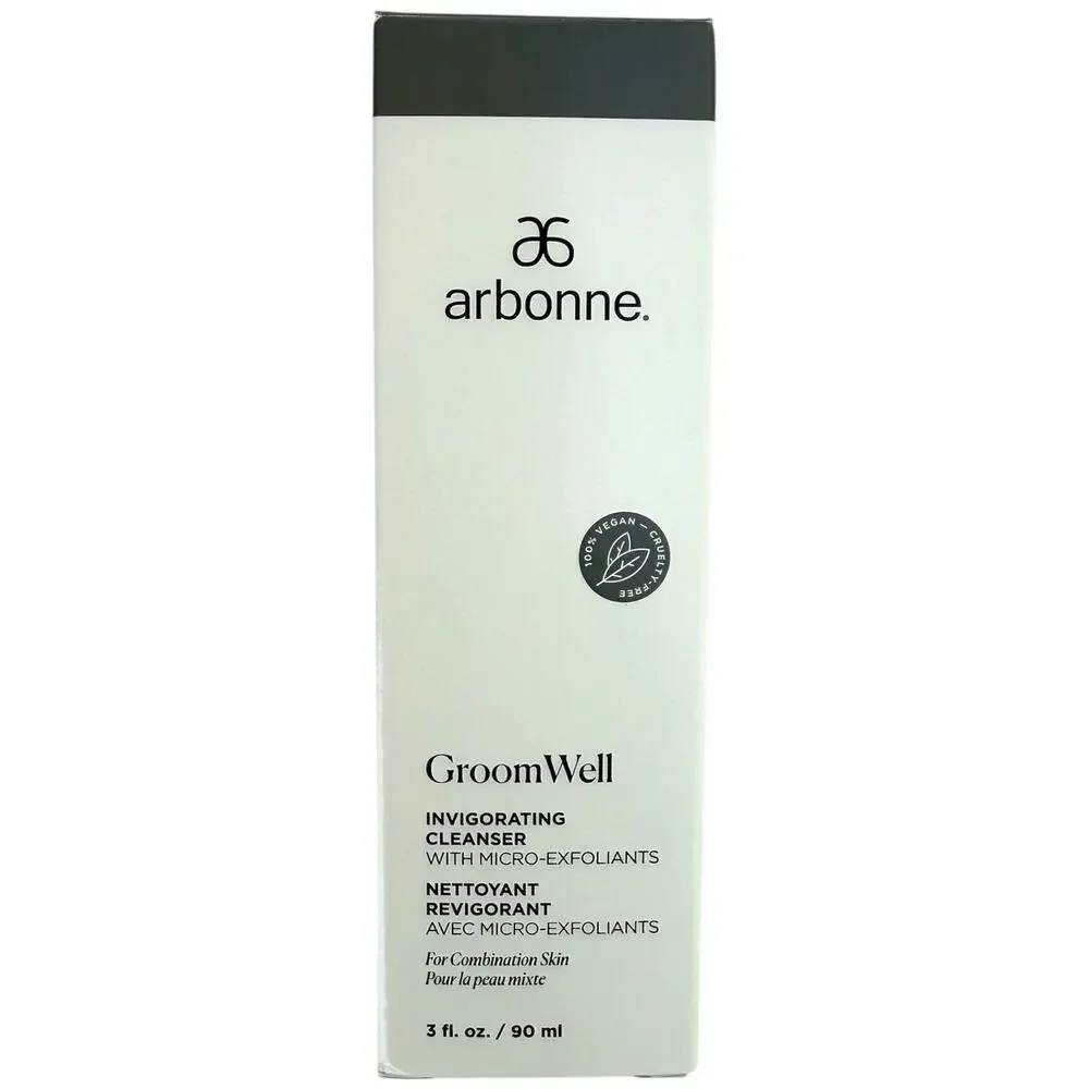 New Arbonne Groomwell Invigorating Cleanser 3 Fl Oz